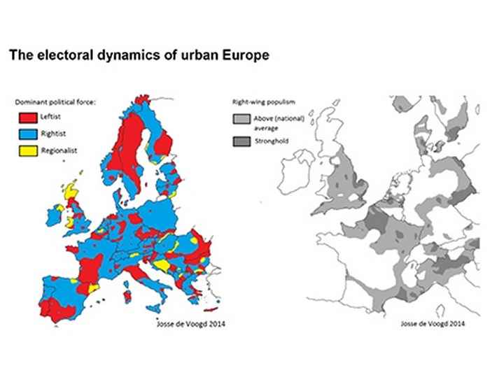 Maps electoral dynamics Urban Europe